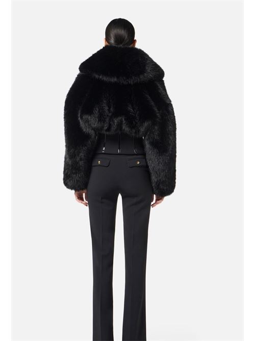 Lightweight crepe trousers with jewel chain ELISABETTA FRANCHI | PA14157E2.110